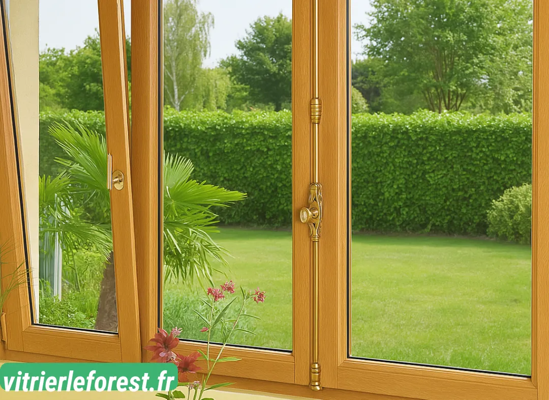Installation de fenêtre en bois sur mesure Leforest